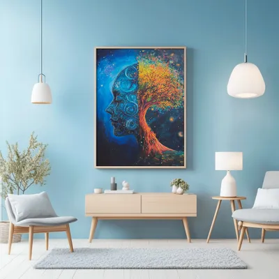 Quadro Arvore da Vida Retangular Retrato